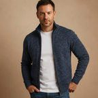 Herren Zip Cardigan – Moderner Strick mit Vollreißverschluss Für Alltag & Büro