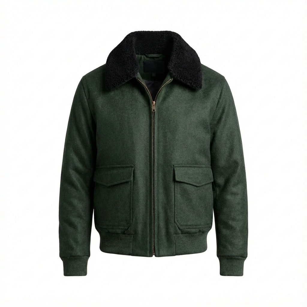 Herren Wolljacke Mit Kragen – Gefütterte Übergangsjacke Warm, Stilvoll & Alltagstauglich