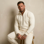 Herren Half-Zip Trainingsanzug Set – Lässiger Athleisure-Jogginganzug Für Zuhause, Gym & Freizeit