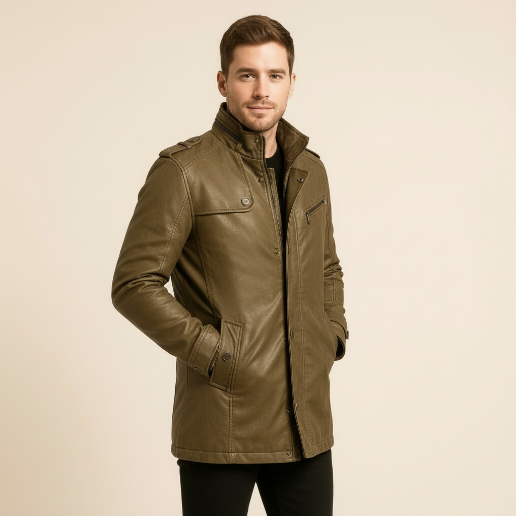 Herren Winterjacke – Wetterfest Warm Strapazierfähig Gürteljacke