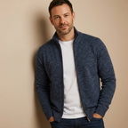 Herren Zip Cardigan – Moderner Strick mit Vollreißverschluss Für Alltag & Büro