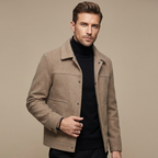 Herren Premium Wolljacke – Kurzer Wollmantel Für Smart Casual & Business