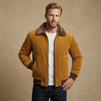 Herren Cordjacke Mit Sherpa-Futter – Gefütterte Winterjacke Für Alltag & Freizeit