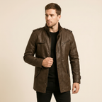 Herren Winterjacke – Wetterfest Warm Strapazierfähig Gürteljacke