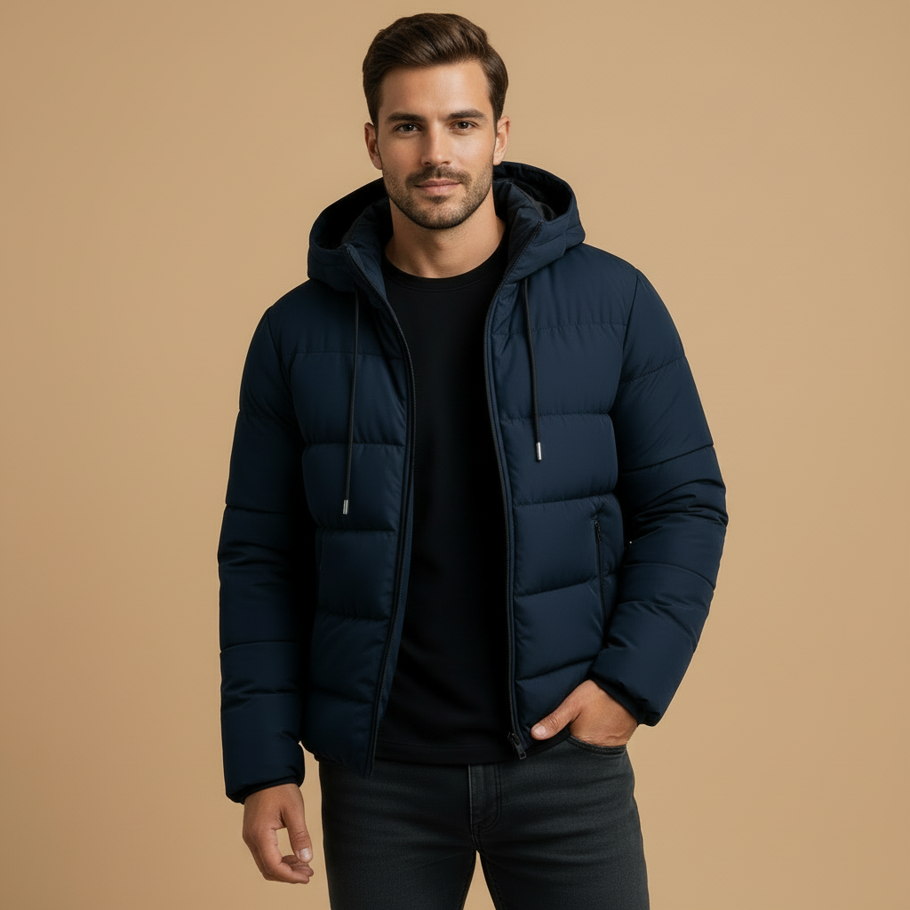 Herren Casual Kapuzenjacke – Gefütterte Winterjacke Für Alltag & Pendeln