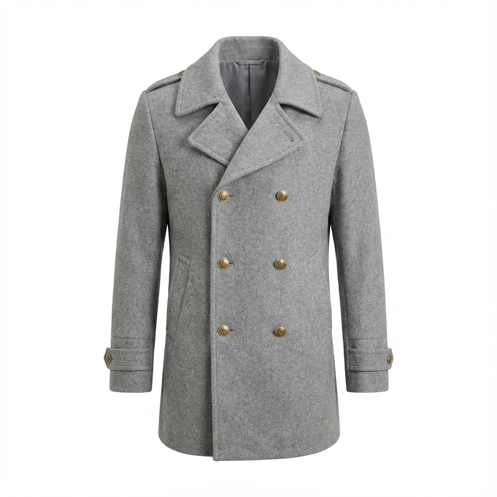 Herren Trenchcoat Mittel-Lang – Doppelreihiger Wintermantel Elegant, Warm & Alltagstauglich