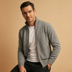 Herren Zip Cardigan – Moderner Strick mit Vollreißverschluss Für Alltag & Büro