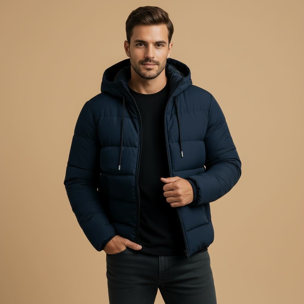 Herren Casual Kapuzenjacke – Gefütterte Winterjacke Für Alltag & Pendeln