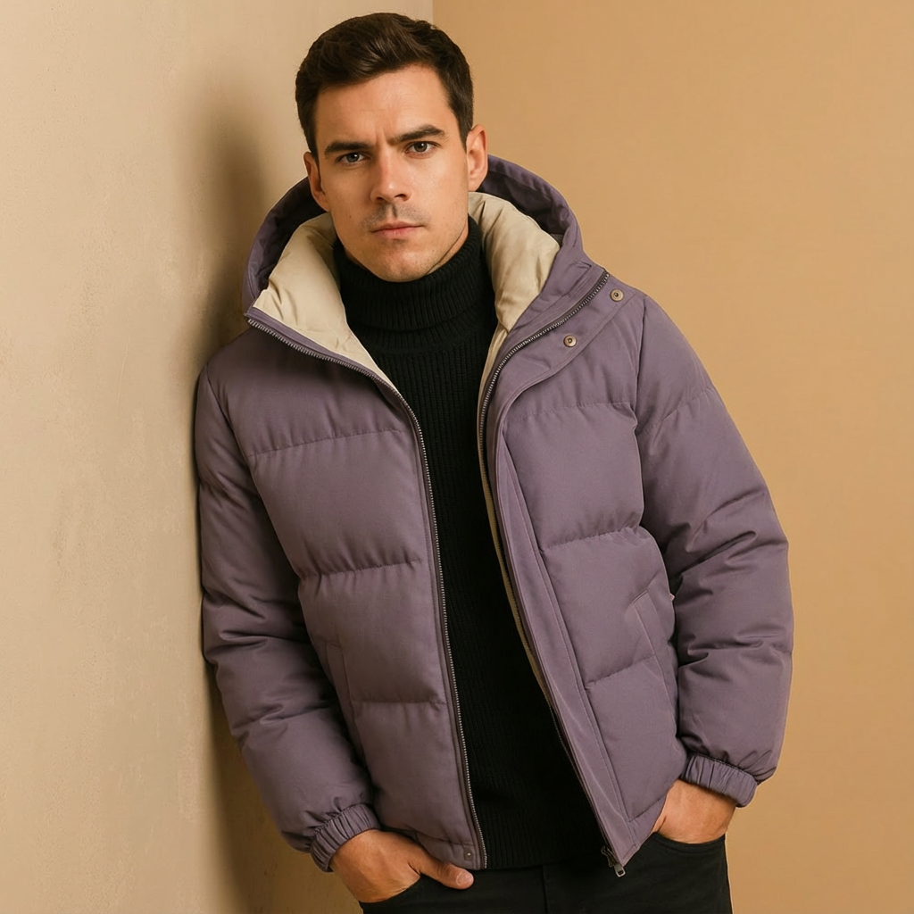 Herren Pufferjacke Mit Kapuze – Leichte Steppjacke Für Winter & Alltag