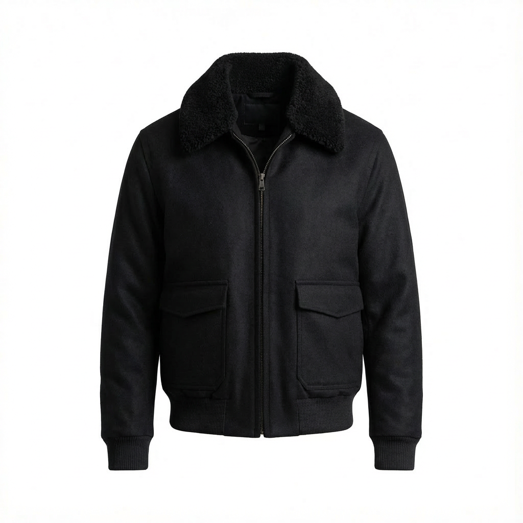 Herren Wolljacke Mit Kragen – Gefütterte Übergangsjacke Warm, Stilvoll & Alltagstauglich