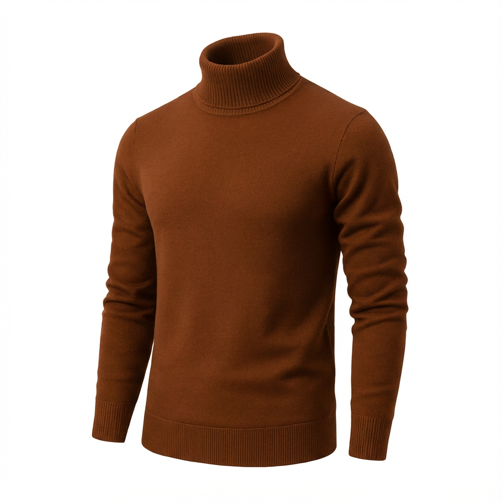 Herren Rollkragenpullover – Kaschmirmix Warm Weich Slim Fit Winter