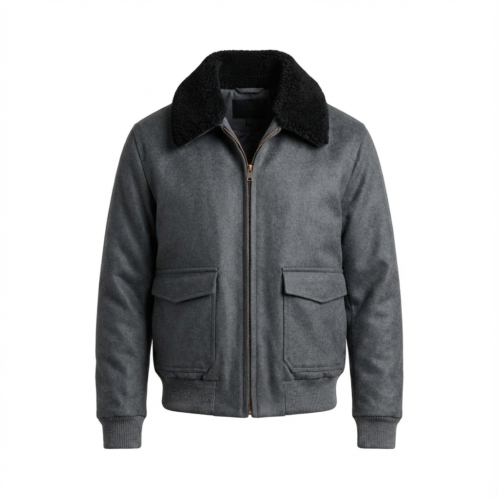 Herren Wolljacke Mit Kragen – Gefütterte Übergangsjacke Warm, Stilvoll & Alltagstauglich