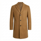 Herren Mid-Length Trenchcoat – Moderner Mantel Für Business & Alltag