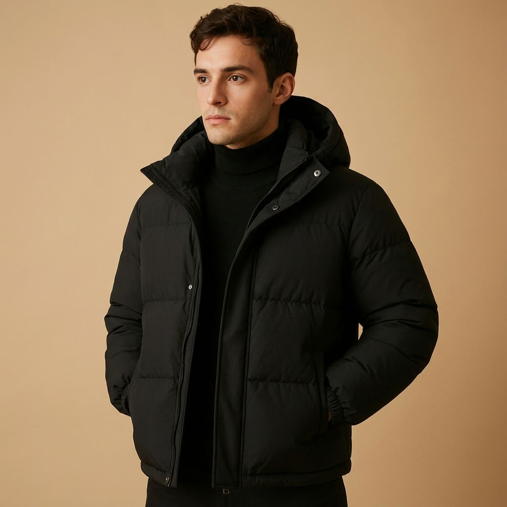Herren Pufferjacke Mit Kapuze – Leichte Steppjacke Für Winter & Alltag