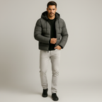 Herren Casual Kapuzenjacke – Gefütterte Winterjacke Für Alltag & Pendeln