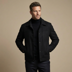 Herren Premium Wolljacke – Kurzer Wollmantel Für Smart Casual & Business