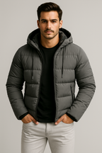 Herren Casual Kapuzenjacke – Gefütterte Winterjacke Für Alltag & Pendeln