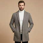 Herren Wollmantel Kariert – Eleganter Plaid Wintermantel Mit Wollmischung & Modernem Slim Fit