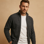 Herren Zip Cardigan – Moderner Strick mit Vollreißverschluss Für Alltag & Büro