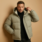 Herren Pufferjacke Mit Kapuze – Leichte Steppjacke Für Winter & Alltag