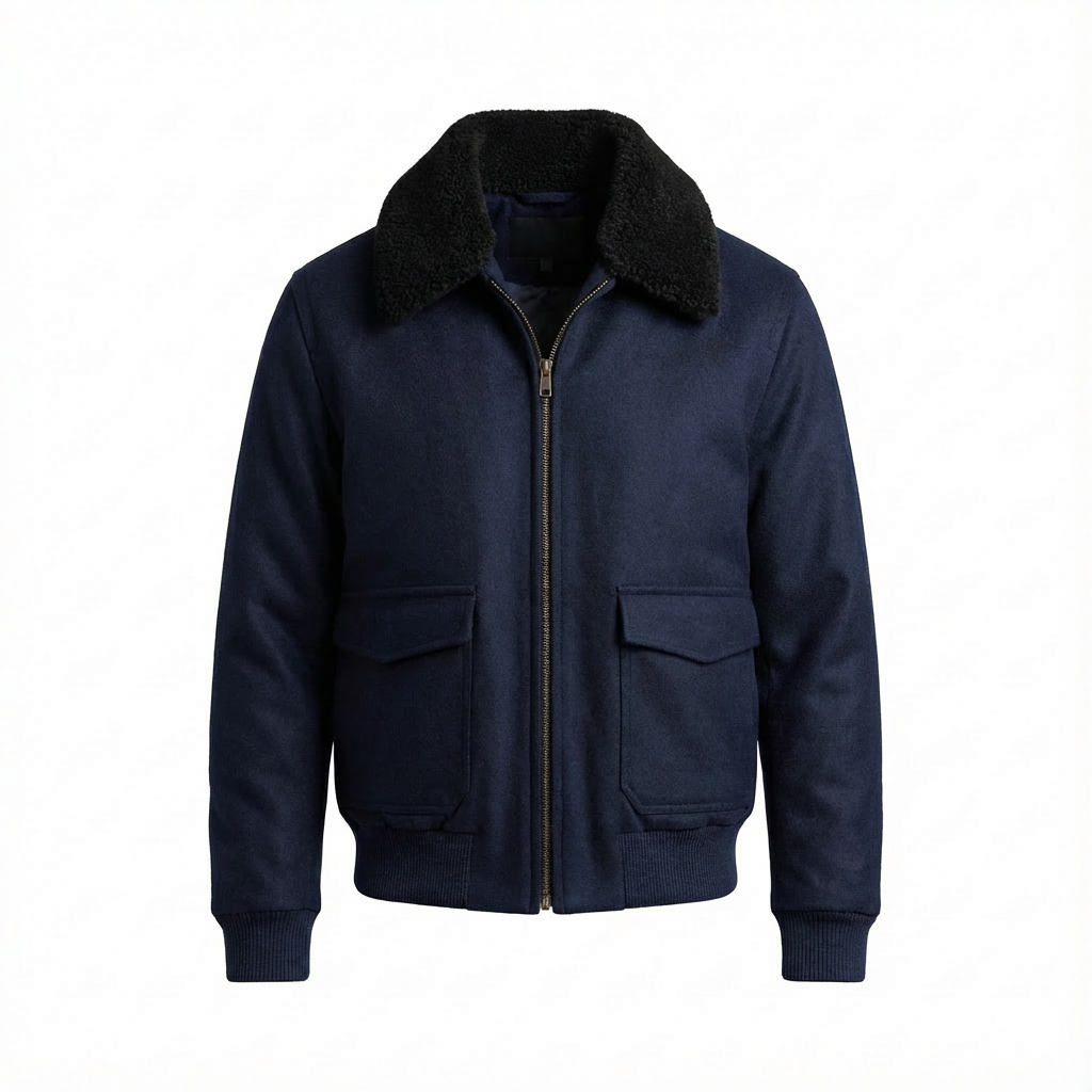 Herren Wolljacke Mit Kragen – Gefütterte Übergangsjacke Warm, Stilvoll & Alltagstauglich