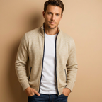 Herren Zip Cardigan – Moderner Strick mit Vollreißverschluss Für Alltag & Büro