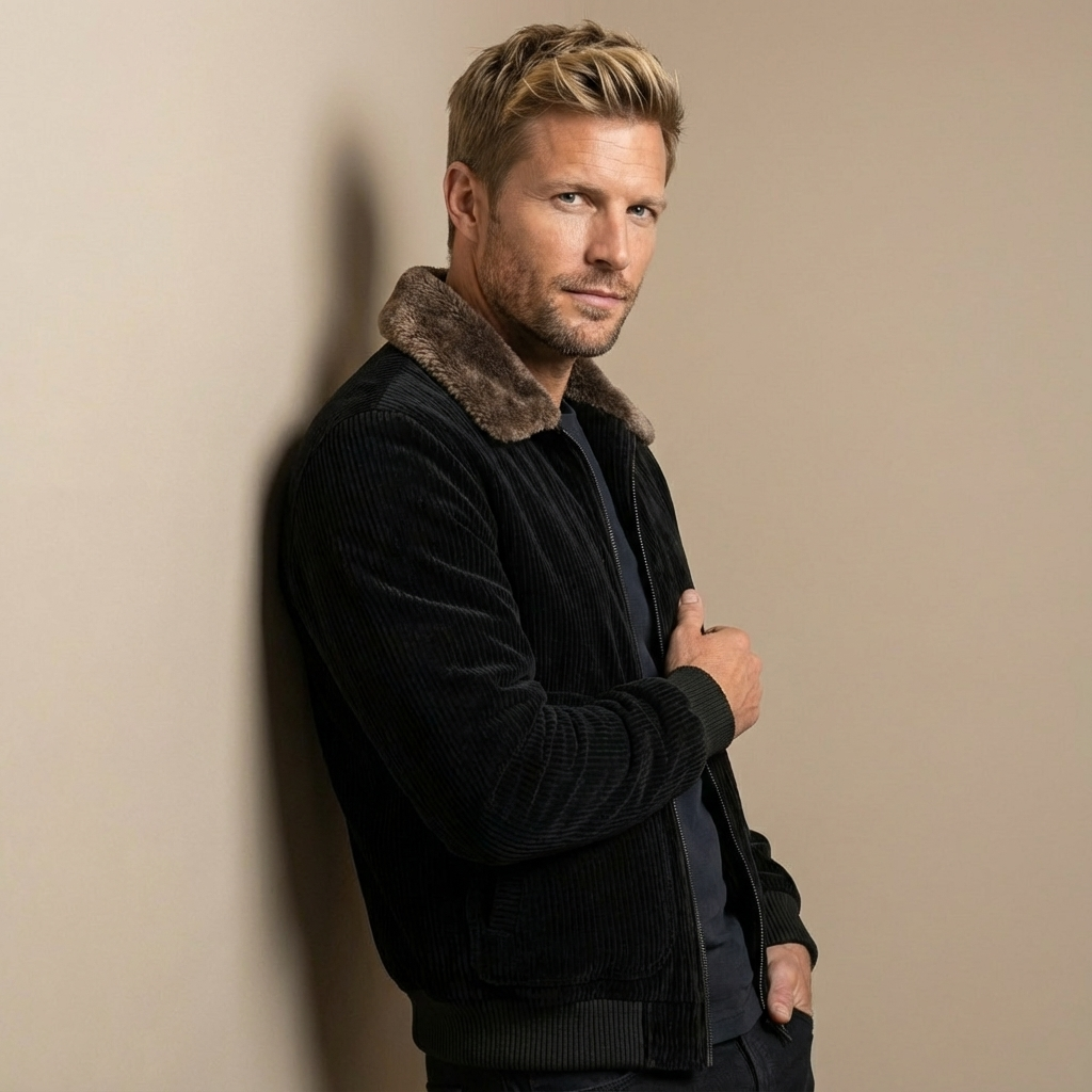 Herren Cordjacke Mit Sherpa-Futter – Gefütterte Winterjacke Für Alltag & Freizeit