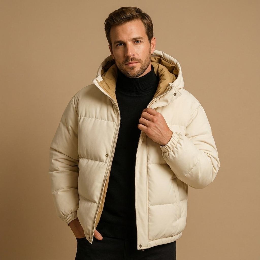 Herren Pufferjacke Mit Kapuze – Leichte Steppjacke Für Winter & Alltag
