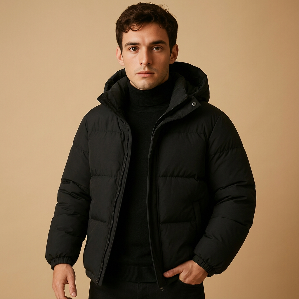 Herren Pufferjacke Mit Kapuze – Leichte Steppjacke Für Winter & Alltag