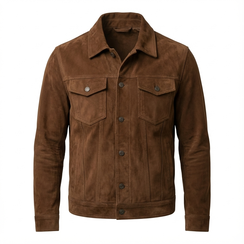Herren Wildlederjacke – Klassische Suede Jacke Für Lässige & Smarte Looks