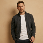 Herren Zip Cardigan – Moderner Strick mit Vollreißverschluss Für Alltag & Büro