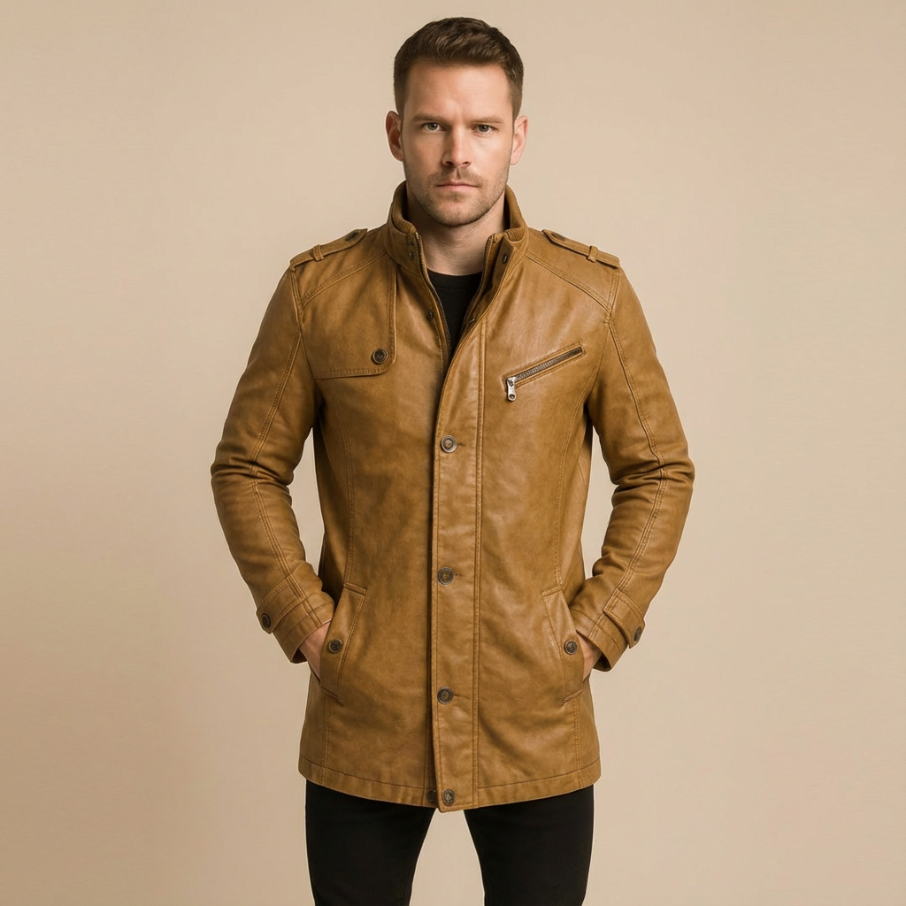Herren Winterjacke – Wetterfest Warm Strapazierfähig Gürteljacke