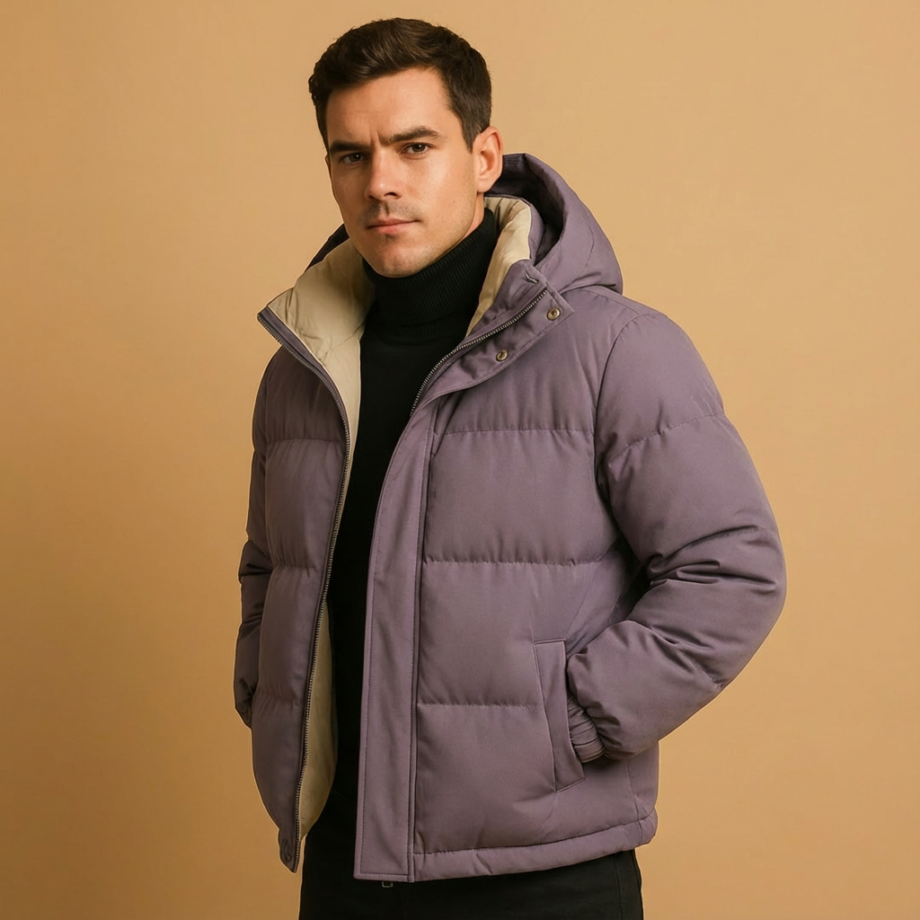 Herren Pufferjacke Mit Kapuze – Leichte Steppjacke Für Winter & Alltag